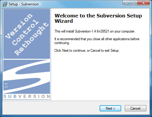 Subversion Setup Screen 2