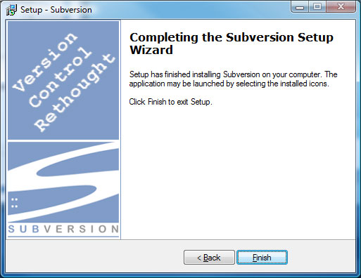 Subversion Setup Screen 9