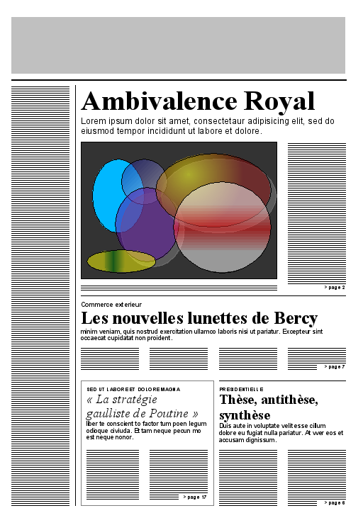 W3C example newspaper layout